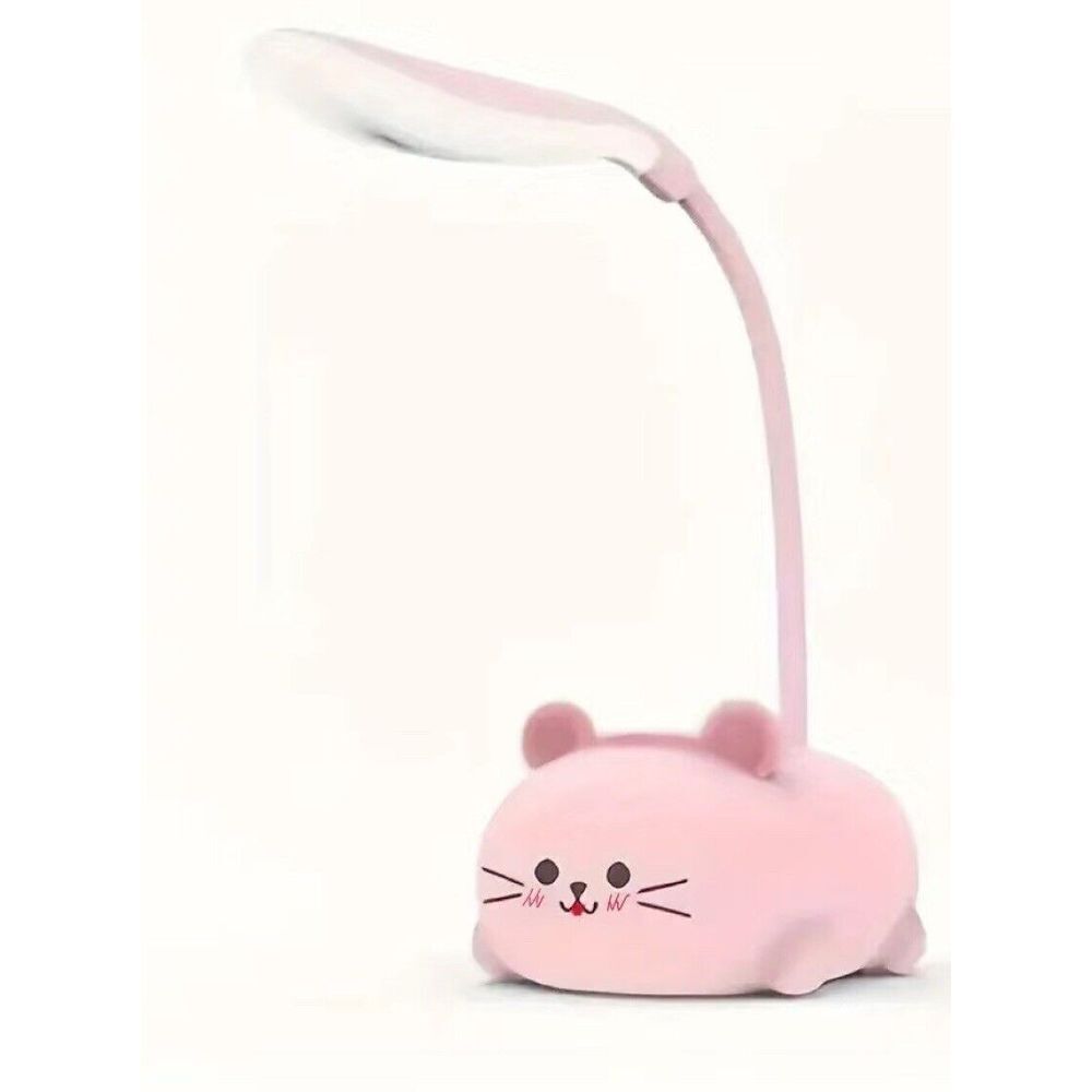 Cat Led Portable Mini Desk Lamp‎ NightLite Kitten Pink New in Box